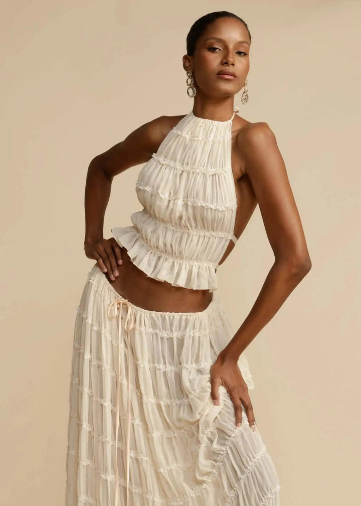 Women's Boho Backless Maxi Dress for Summer