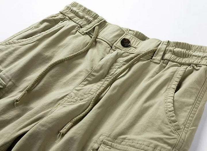 Men's Summer Multi-Pocket Cotton Cargo Shorts