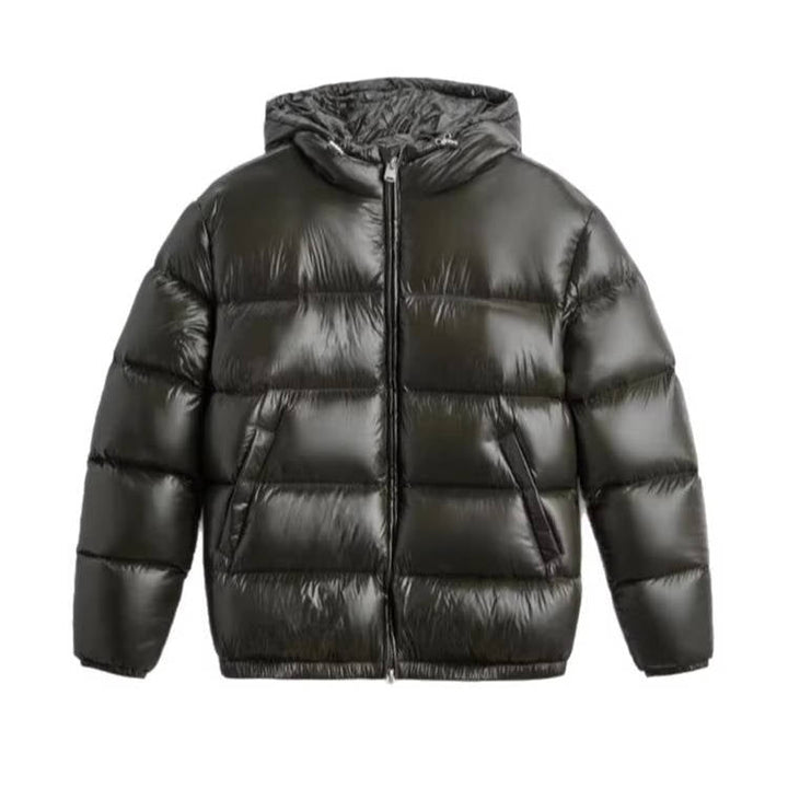 Men's Glossy Hooded Puffer Jacket