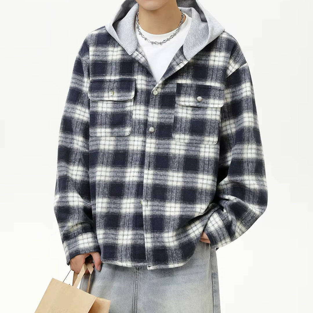 Men's Hooded Flannel Shirt
