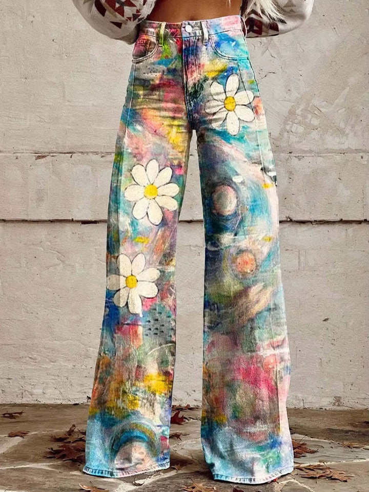Women's Floral Print Trousers