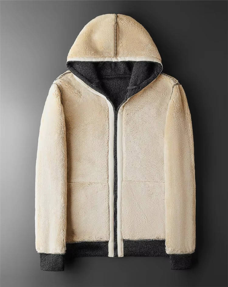 Men's Warm Sherpa Fleece Lined Zip Up Hoodie Jacket