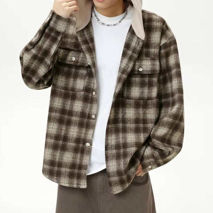 Men's Hooded Flannel Shirt