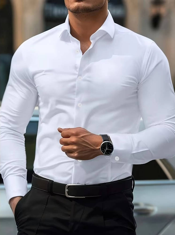 Men's Cuffed Button Down Shirt