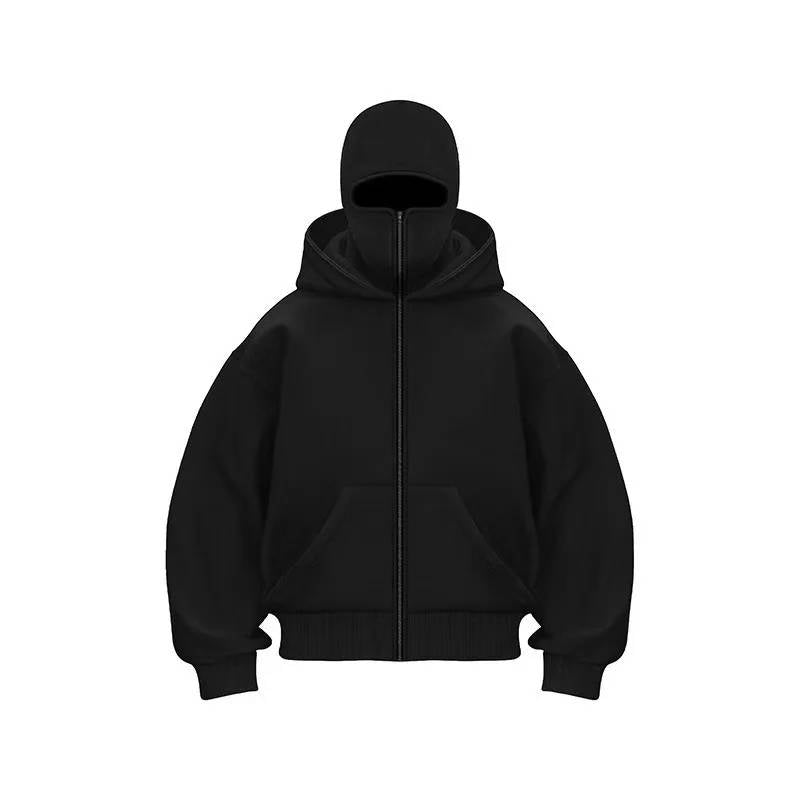 Sudadera con capucha y pasamontañas extragrande para hombre, para todas las estaciones