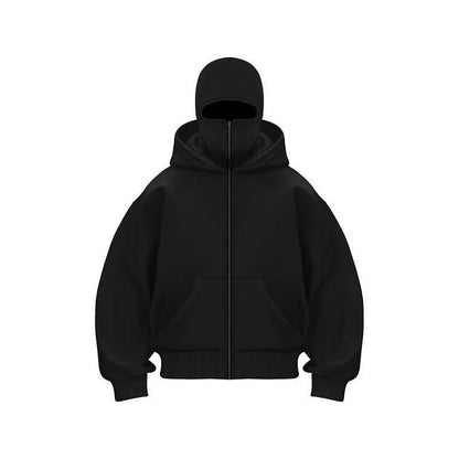 Sudadera con capucha y pasamontañas extragrande para hombre, para todas las estaciones
