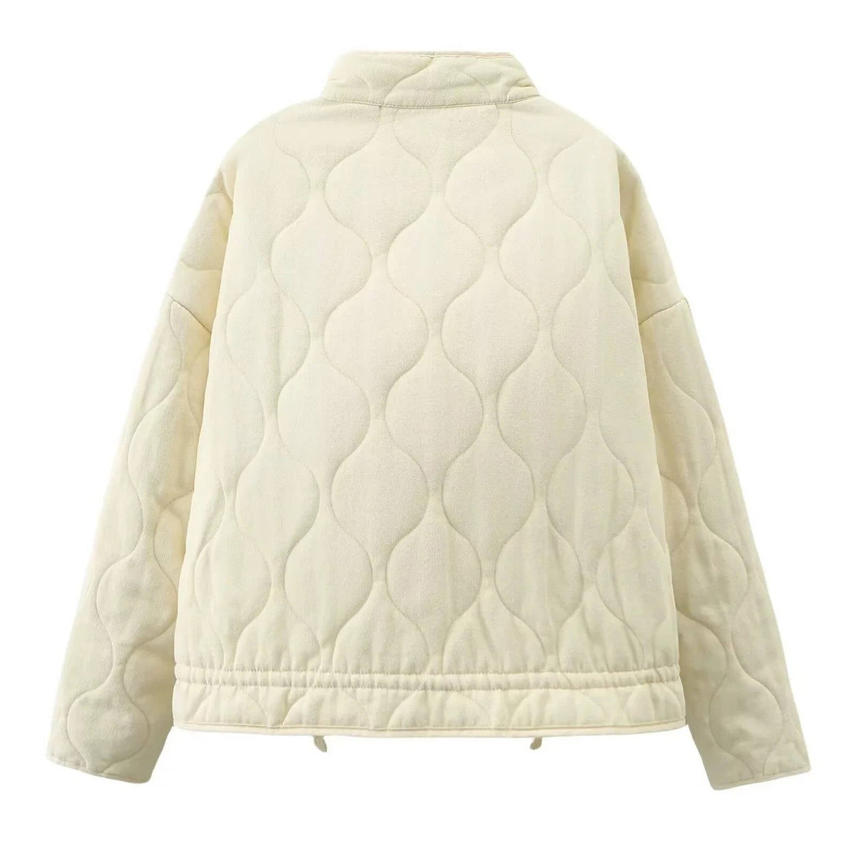 Leichte gesteppte Jacke für Damen mit Baumwollfüllung und Reißverschluss
