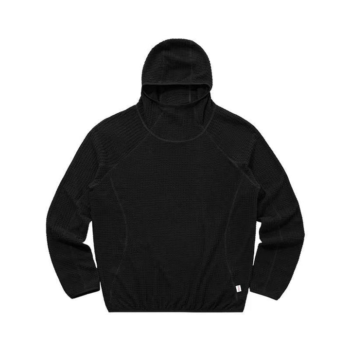 Men's Lightweight Waffle Knit Warm Pullover Hoodie