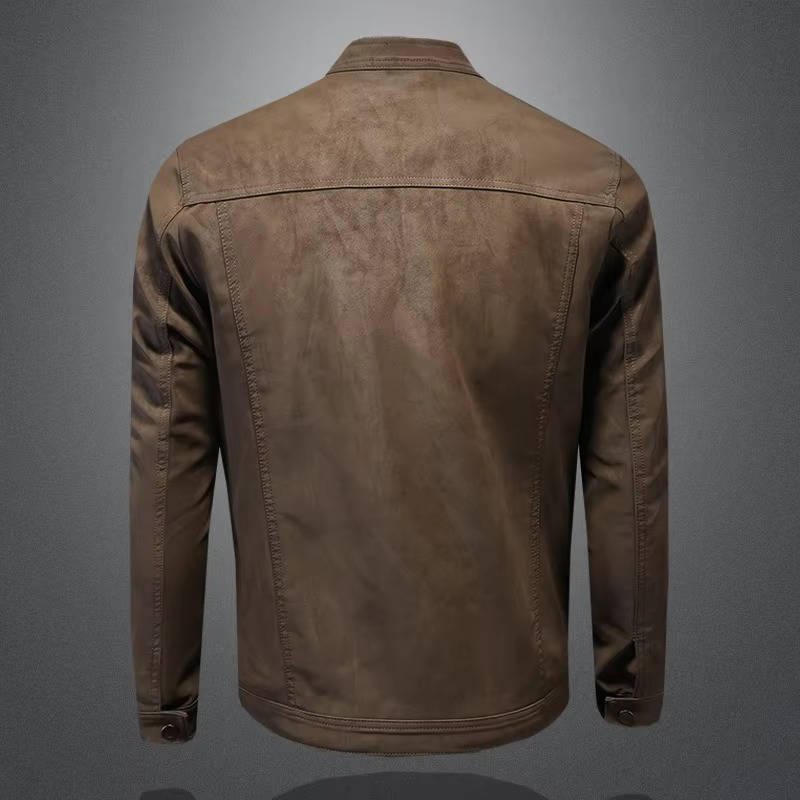 Men's Stylish Matte Leather Jacket