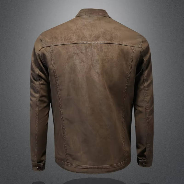 Men's Stylish Matte Leather Jacket