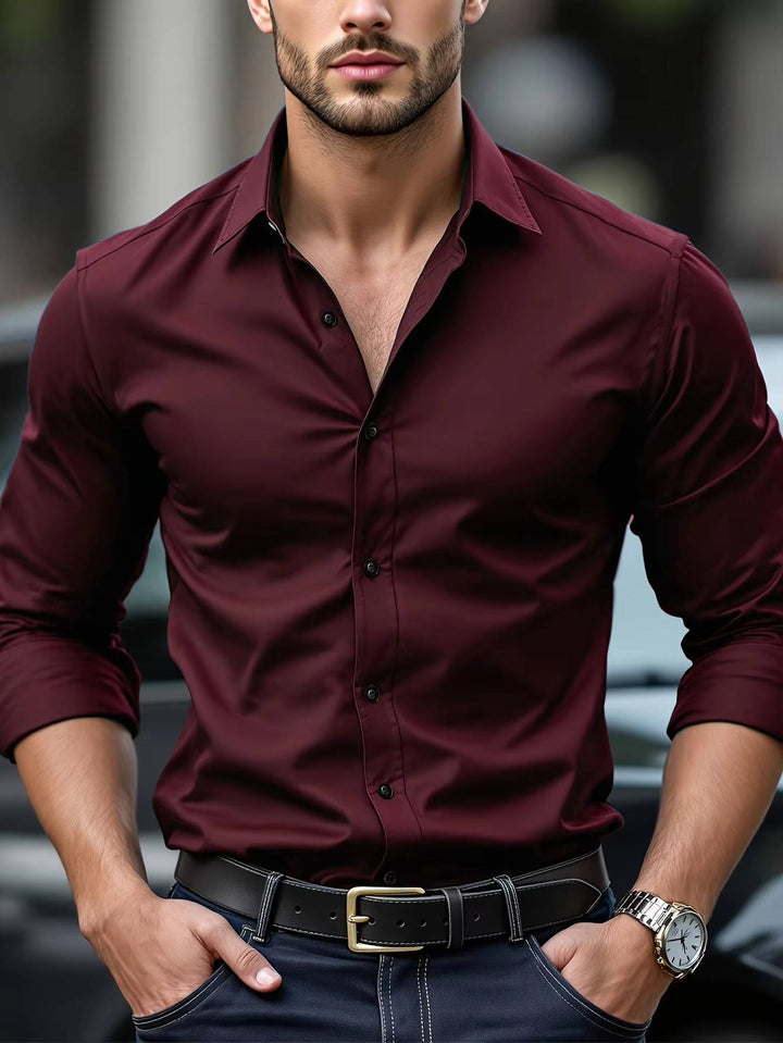 Men's Cuffed Button Down Shirt