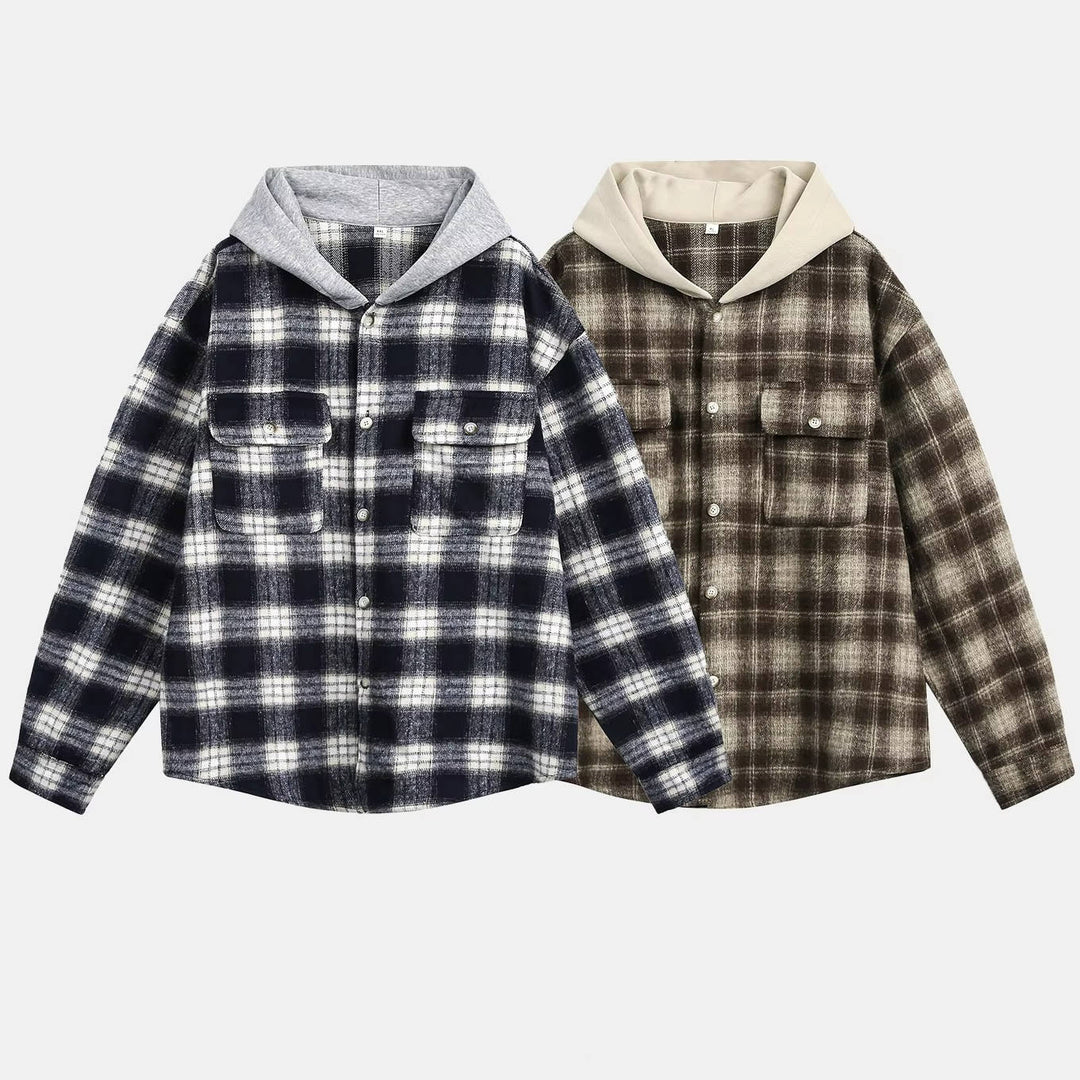 Men's Hooded Flannel Shirt