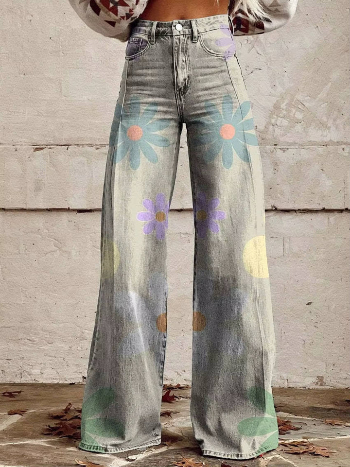 Women's Floral Print Trousers