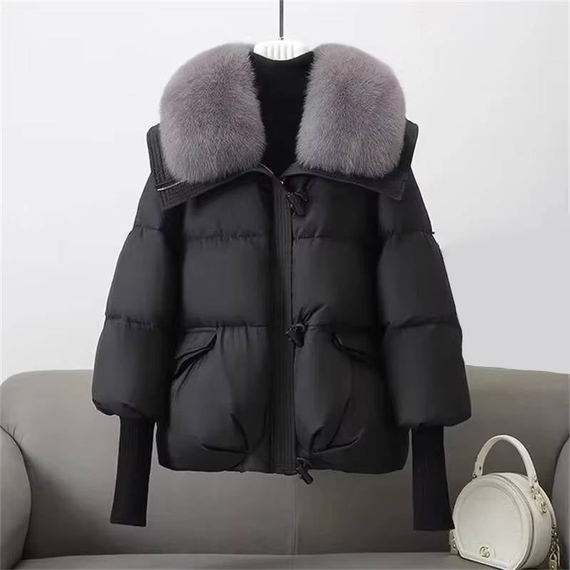 Women's Fur-Collared Puffer Jacket
