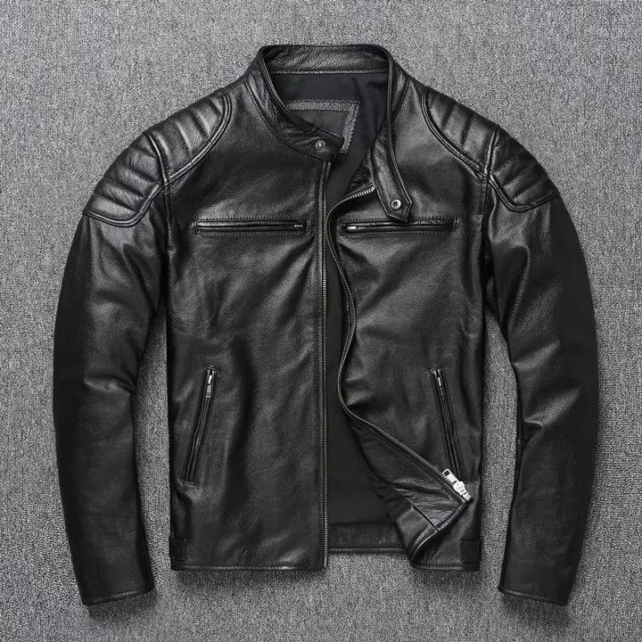 Men's Premium Quilted Leather Biker Jacket