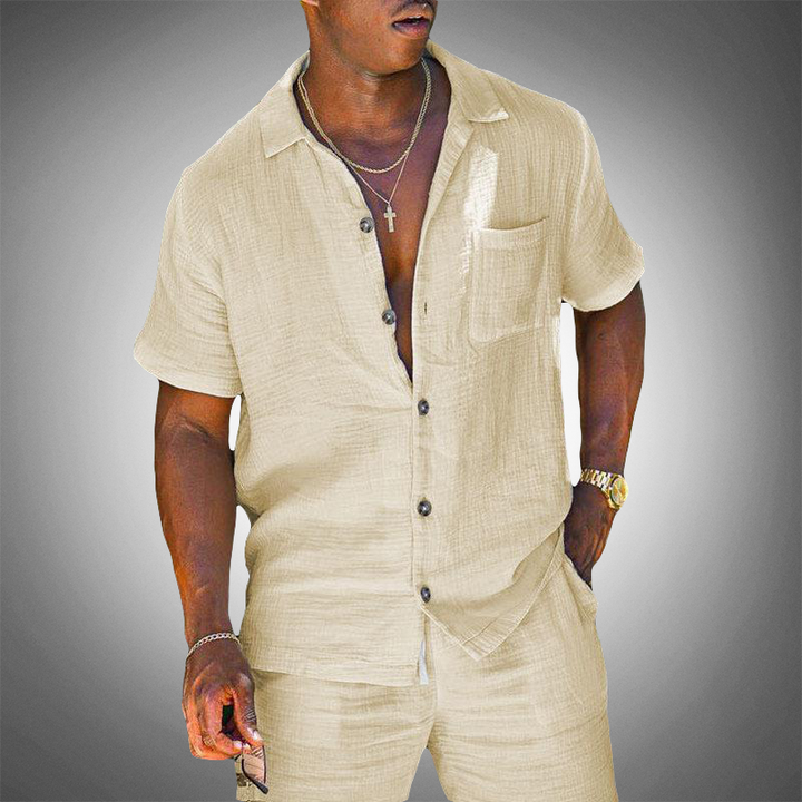 James | Men's Elegant Linen Two-Piece Set - Comfortable Style