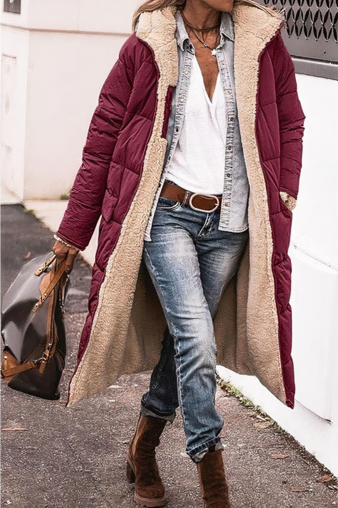 Women's Reversible Windproof Parka - Stylish and Comfortable Outerwear