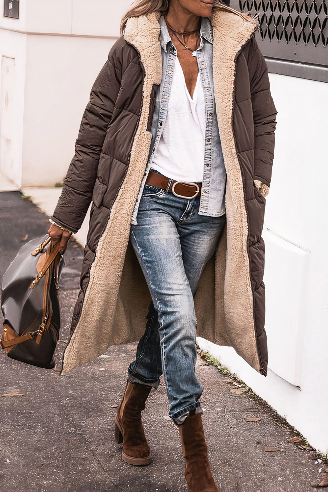Women's Reversible Windproof Parka - Stylish and Comfortable Outerwear