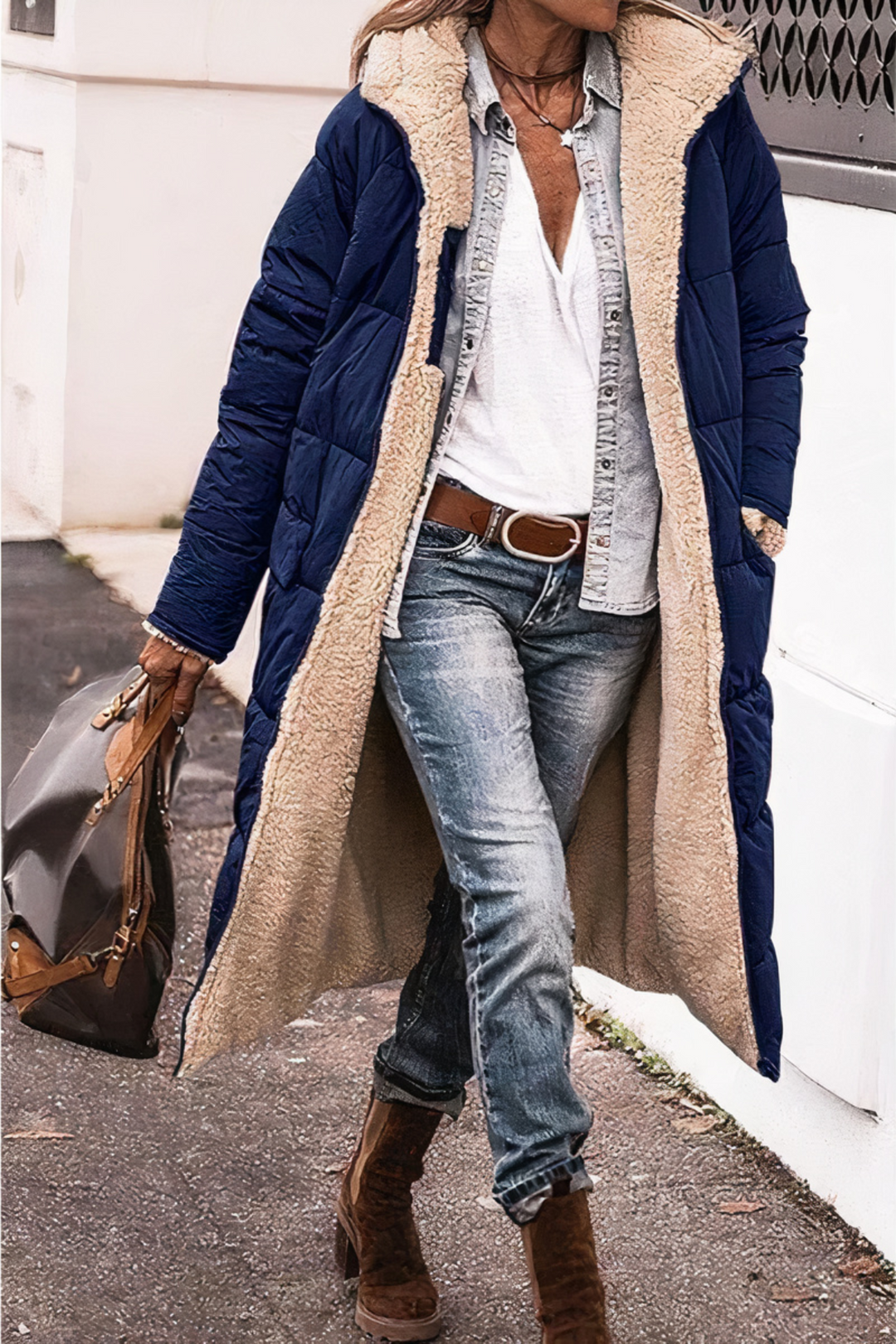 Women's Reversible Windproof Parka - Stylish and Comfortable Outerwear