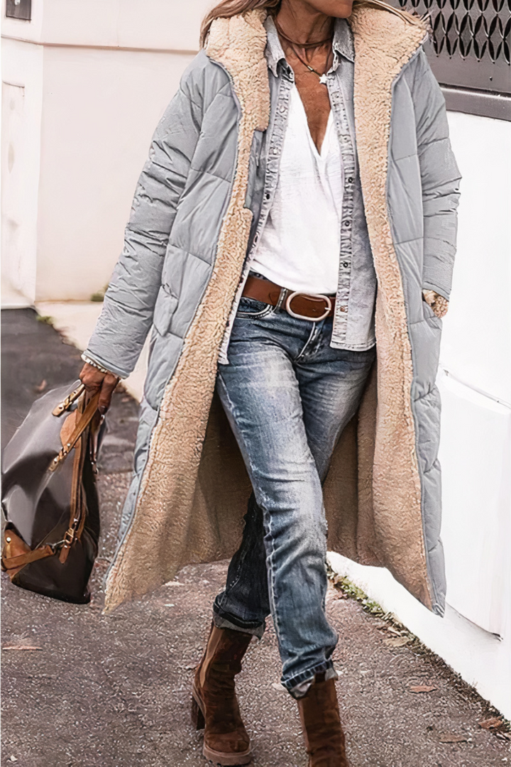 Women's Reversible Windproof Parka - Stylish and Comfortable Outerwear