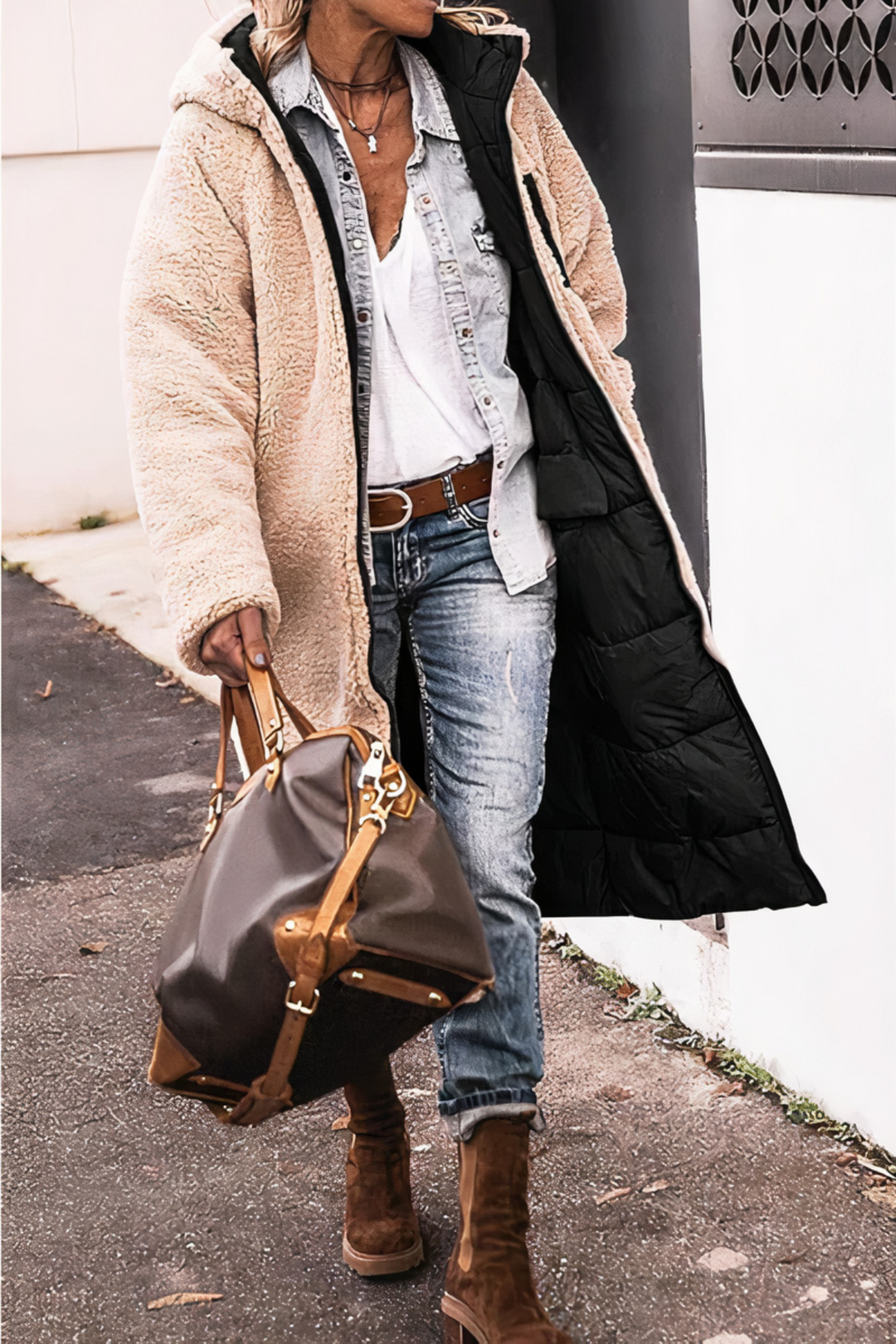 Women's Reversible Windproof Parka - Stylish and Comfortable Outerwear