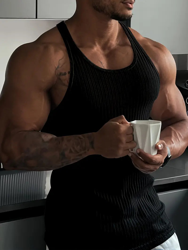 Michael | Men's Sleeveless Workout Body Fit Round Neck Shirt