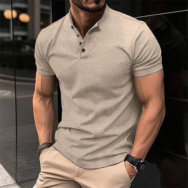 Easton | Men's Short Sleeve Casual Henley Polo Shirt