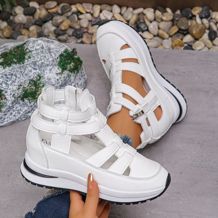 Light Wedge Sandals | Women's Comfortable Side Zipper Footwear