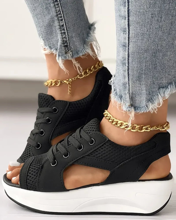 Celeste | Women's Muffin Sandals with Stylish Contrasting Inserts
