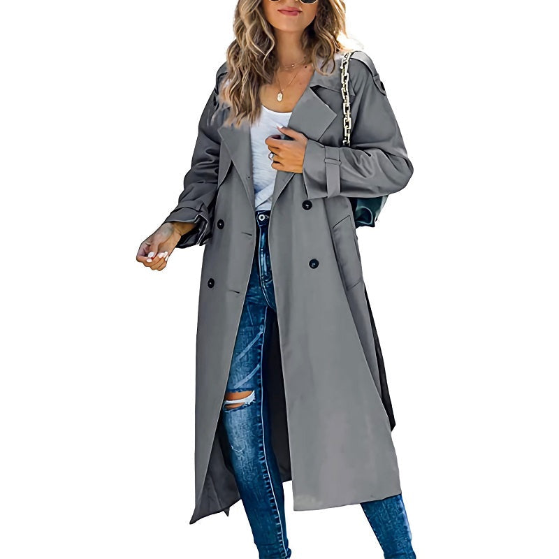 Women's Classic Long Trench Coat