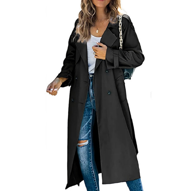 Women's Classic Long Trench Coat
