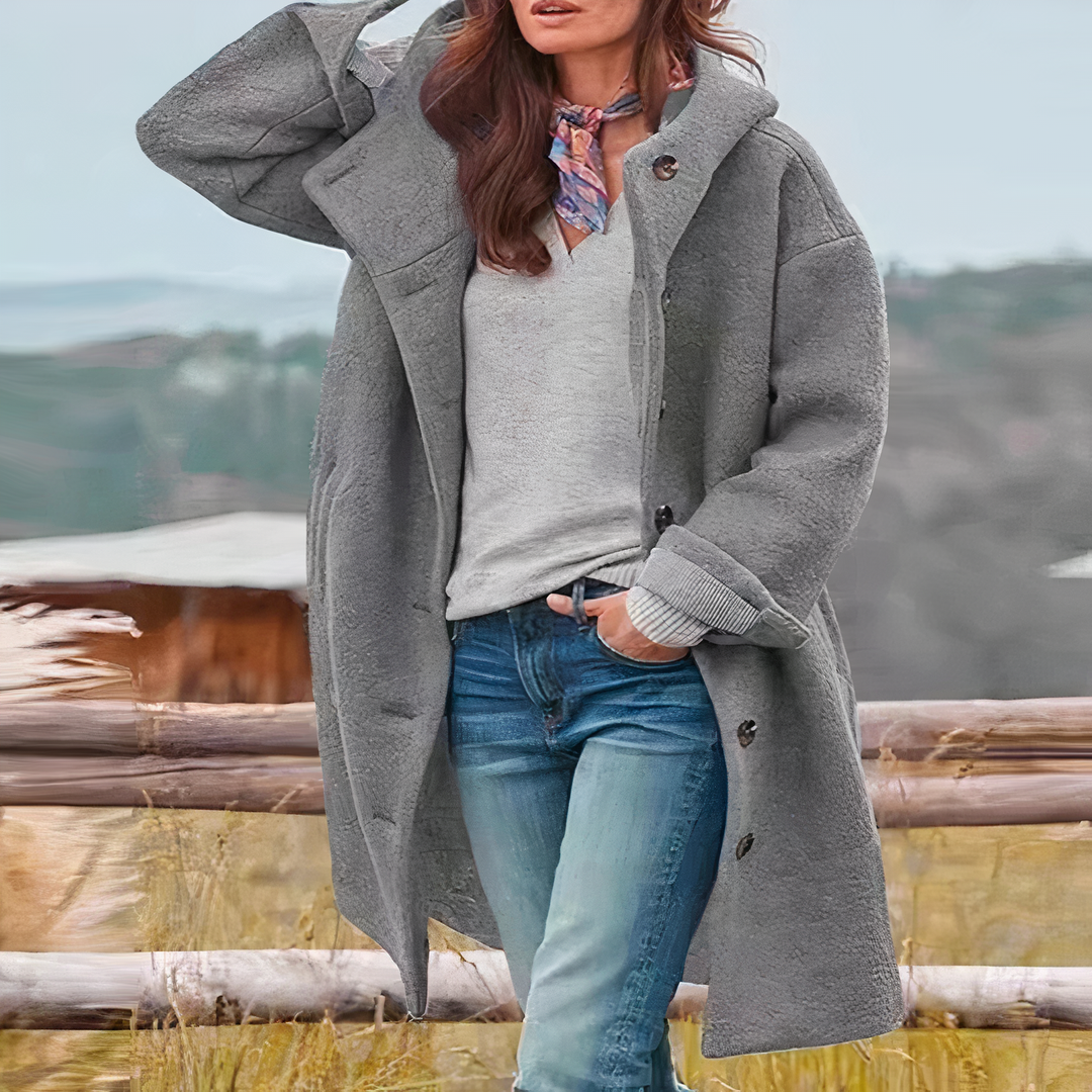 Women's Stylish Mid-Length Hooded Coat