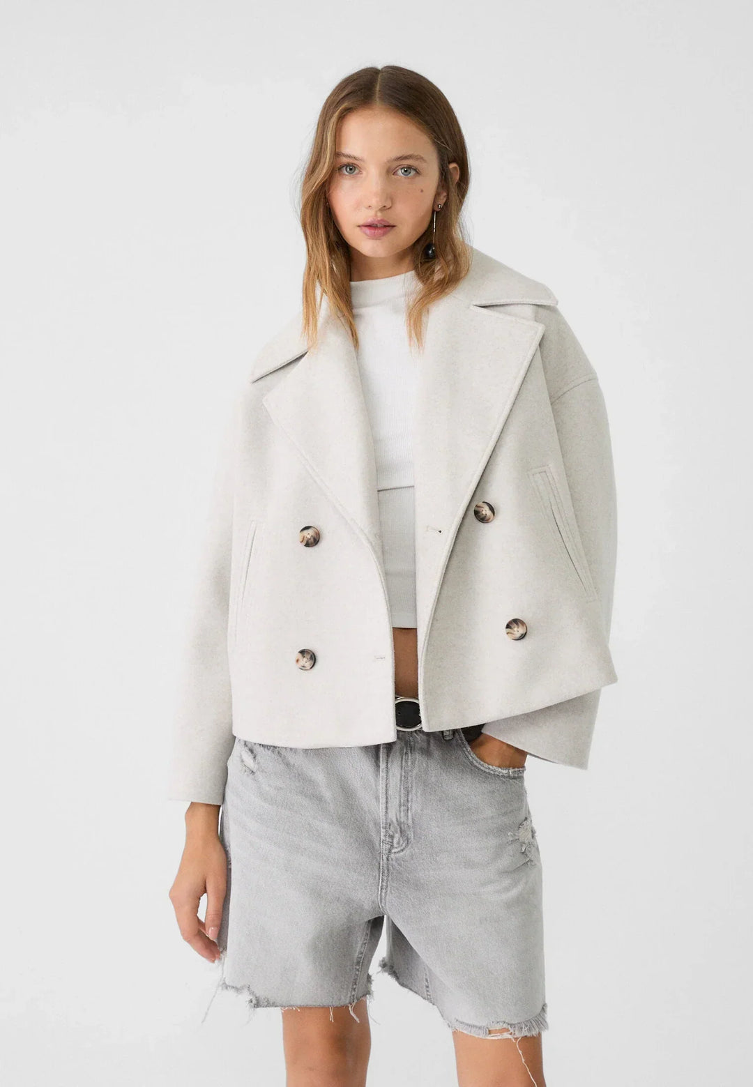 Women's Elegant Double-Breasted Short Jacket - Timeless Style