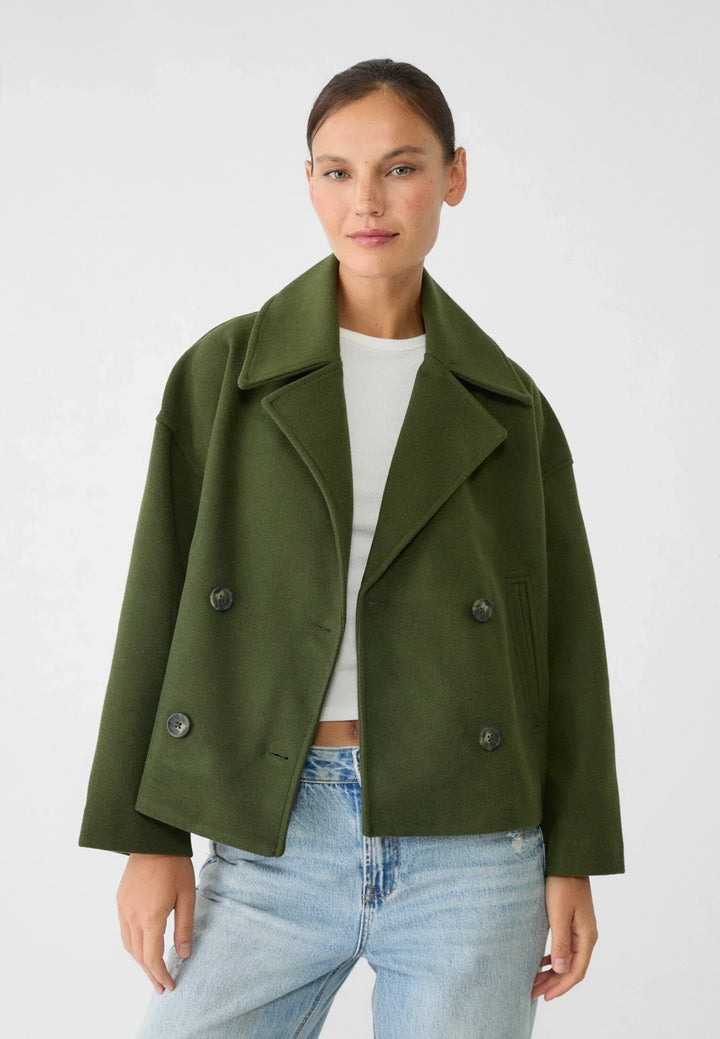 Women's Elegant Double-Breasted Short Jacket - Timeless Style