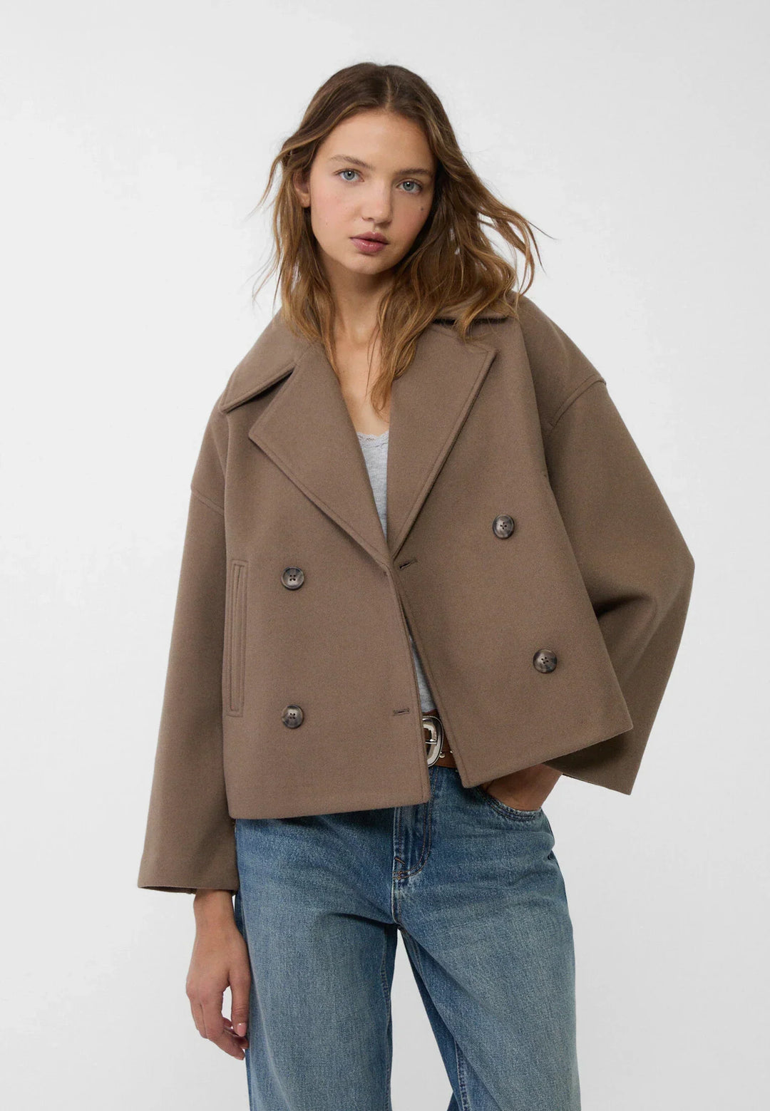 Women's Elegant Double-Breasted Short Jacket - Timeless Style