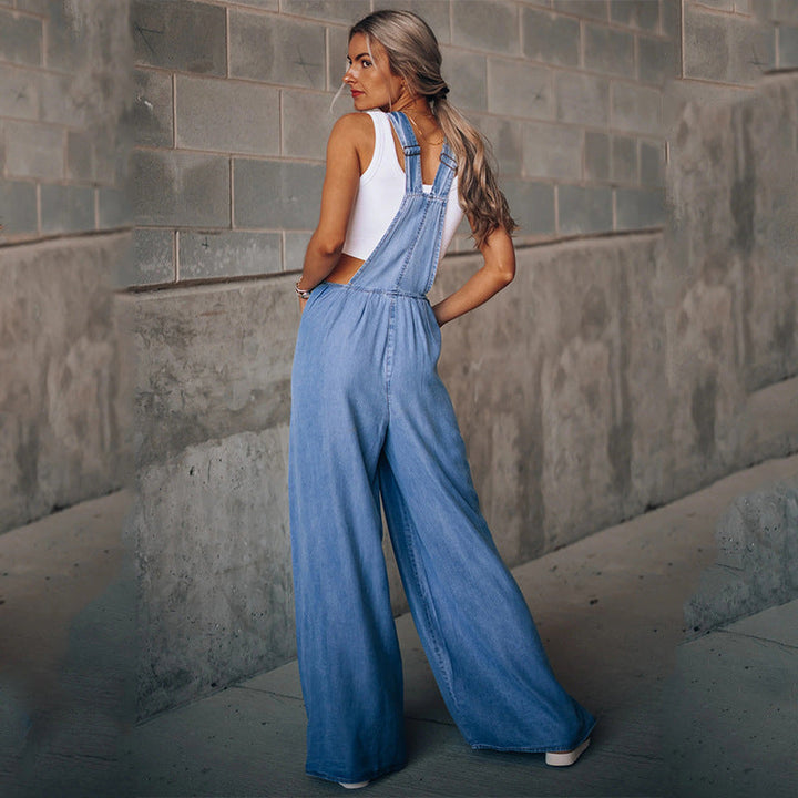 Women's Denim Jumpsuit for Stylish Casual Wear