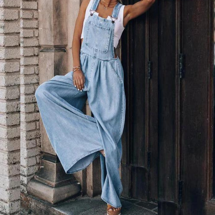 Women's Denim Jumpsuit for Stylish Casual Wear