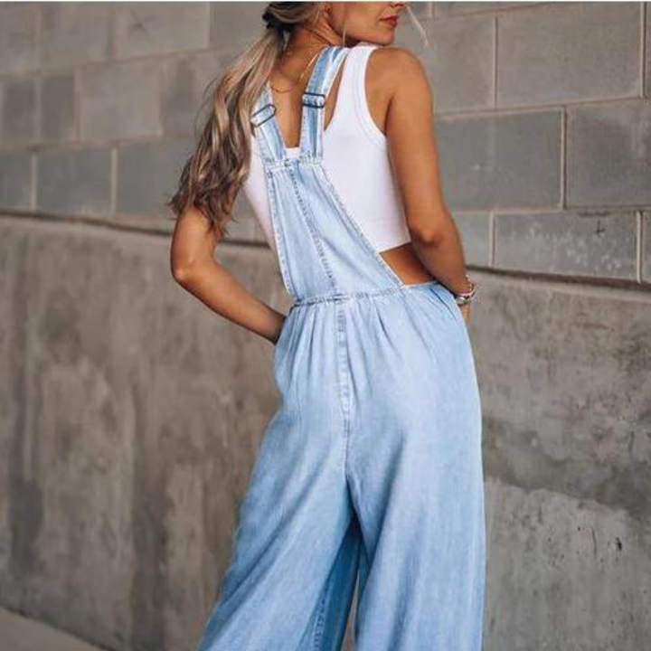 Women's Denim Jumpsuit for Stylish Casual Wear