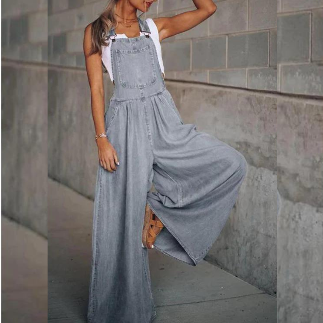 Women's Denim Jumpsuit for Stylish Casual Wear