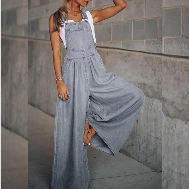 Women's Denim Jumpsuit for Stylish Casual Wear