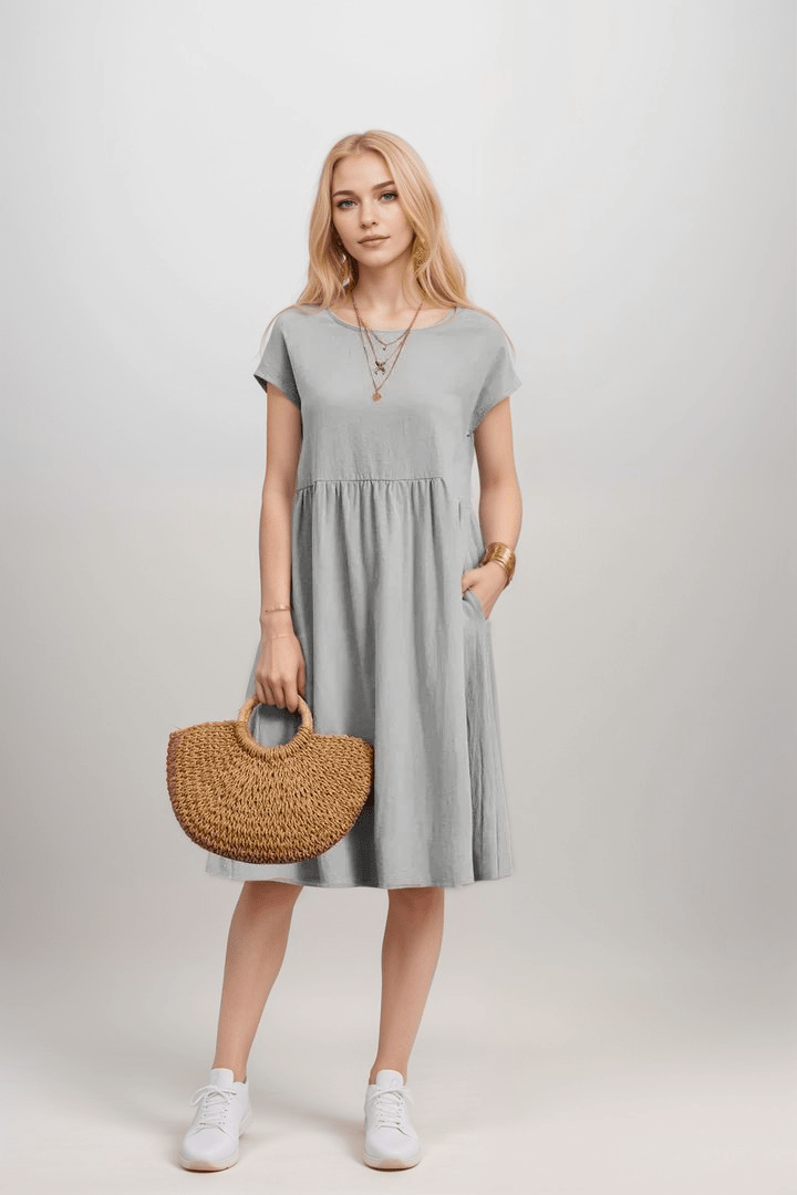 Ellen | Women's Casual A-Line Midi Dress for Everyday Wear