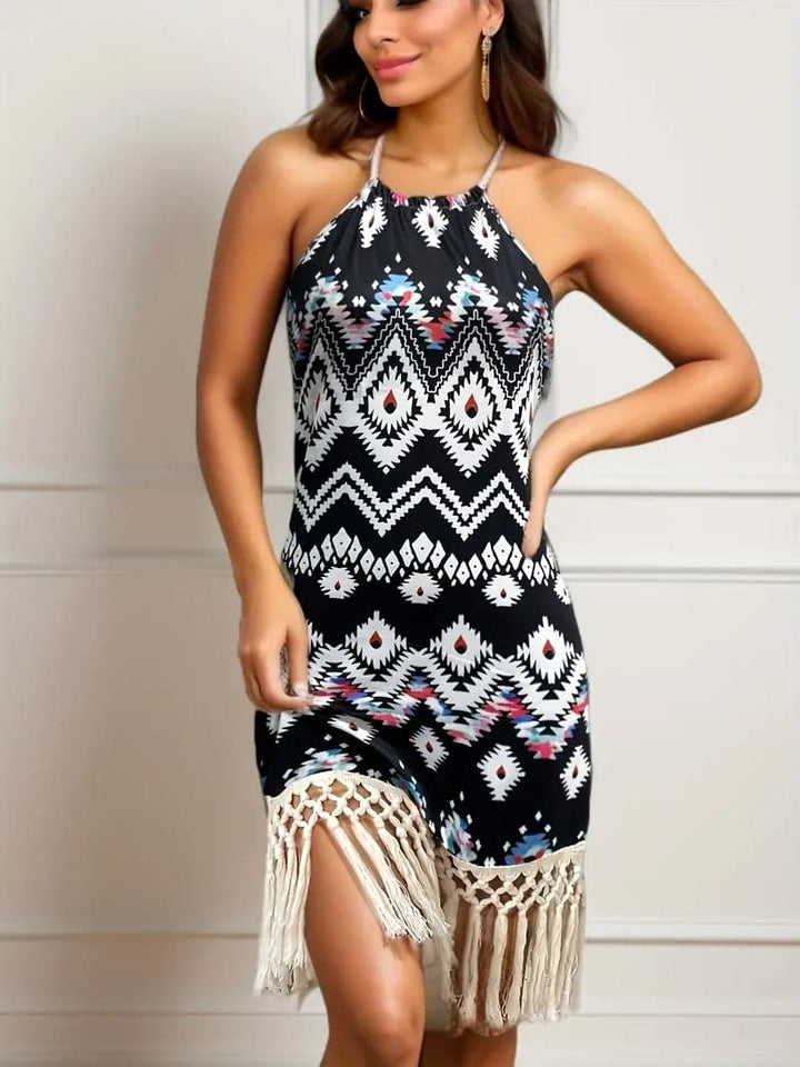 Ellen | Women's Sleeveless Halter Mini Dress for Summer Style
