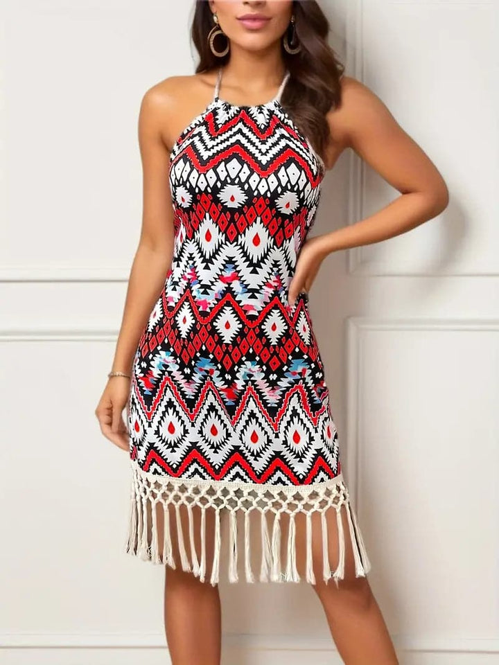 Ellen | Women's Sleeveless Halter Mini Dress for Summer Style