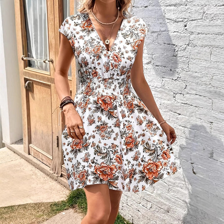 Ellen | Women's V-Neck A-Line Casual Mini Dress