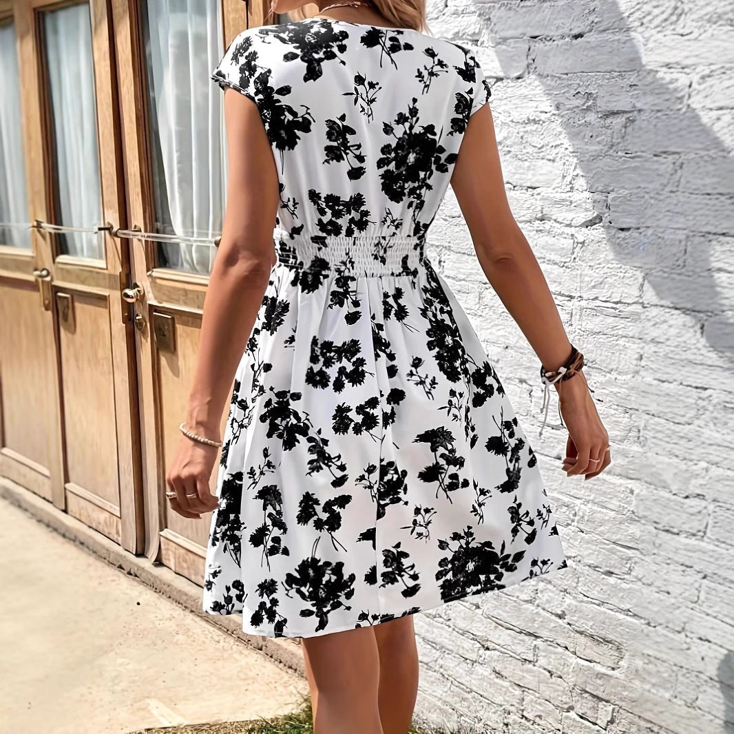 Ellen | Women's V-Neck A-Line Casual Mini Dress