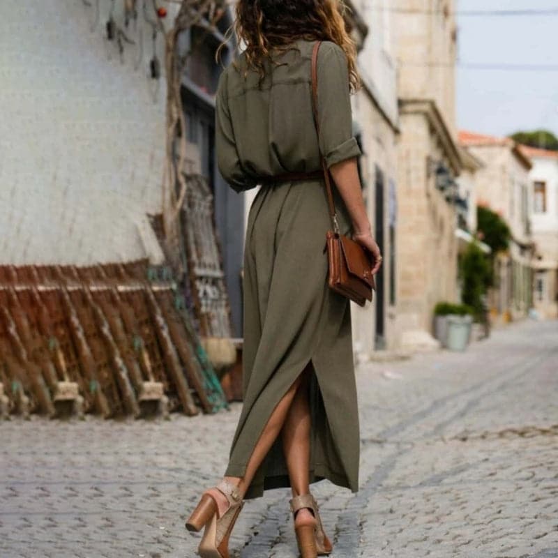Erin | Women's Stylish Button-Down Midi Dress