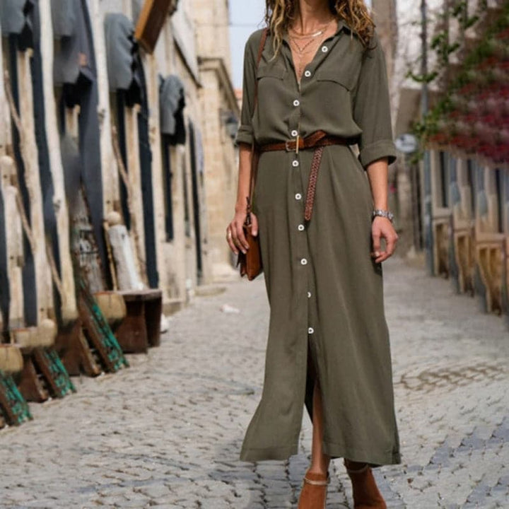 Erin | Women's Stylish Button-Down Midi Dress
