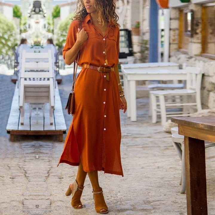 Erin | Women's Stylish Button-Down Midi Dress