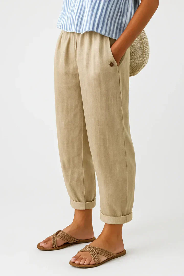 Evelyn | Women's Casual Relaxed Fit Ankle Pants