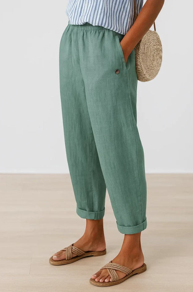 Evelyn | Women's Casual Relaxed Fit Ankle Pants
